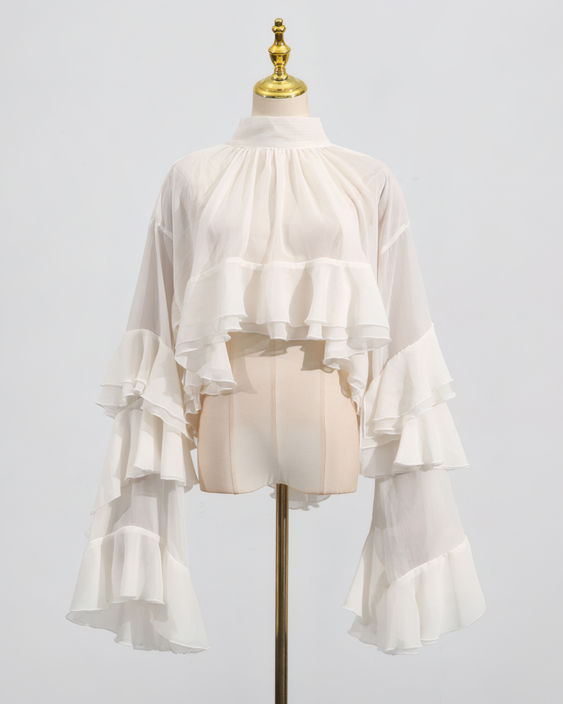 Angel Energy Ruffle Statement Blouse