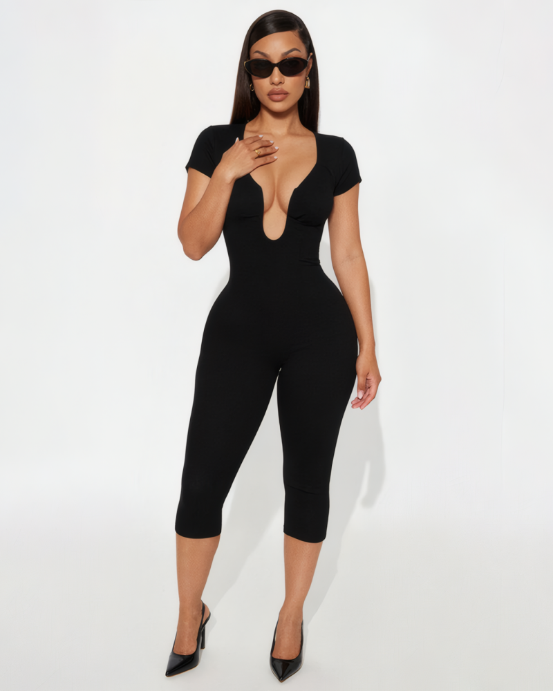 Jocelynn Snatched Capri Jumpsuit