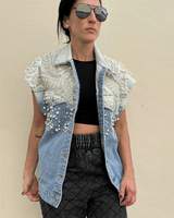 Pearl Denim Vest