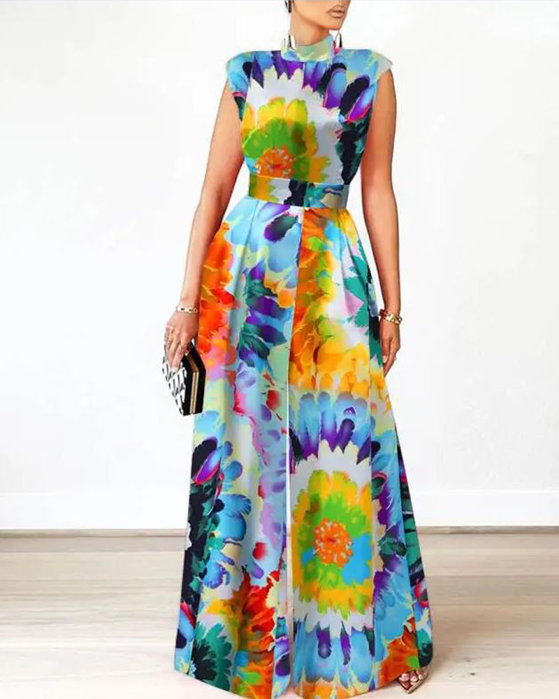 Rainbow Flower Jumpsuit