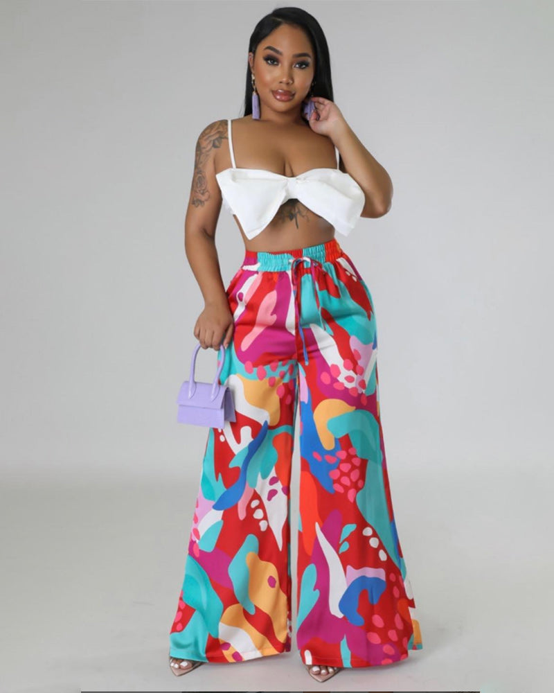 Casual Pocket Wide Leg Pants