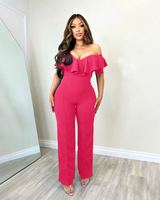 Ruffle Slim Waist Jumpsuit