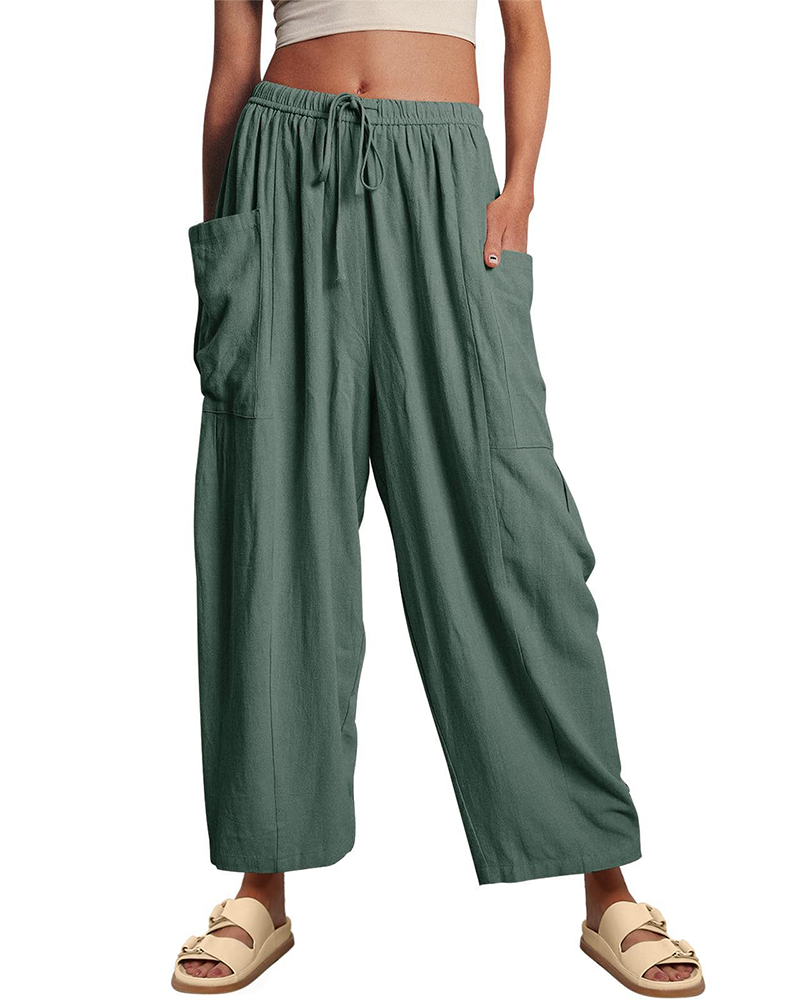 Stripe Ease Cropped Pants