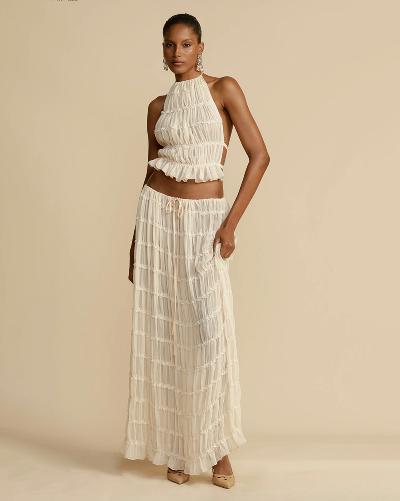 Golden Riviera Skirt Set