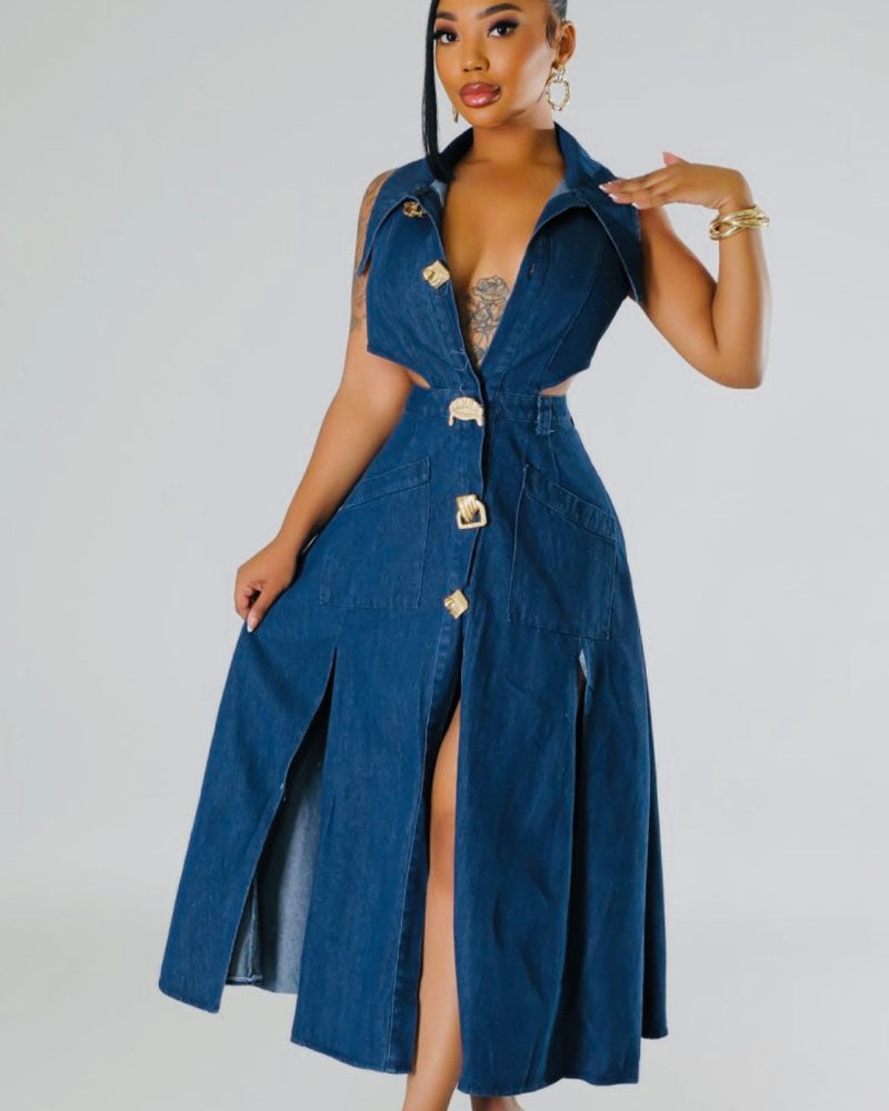 Jaslyn Babe Denim Dress