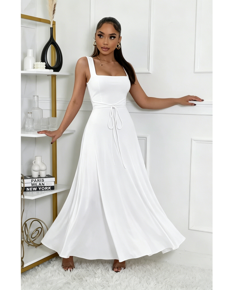 Lace-Back Midi Dress