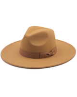 Bow Solid Color Fedora