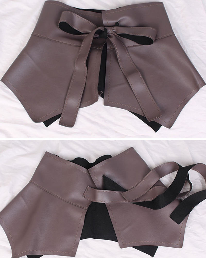 FAUX LEATHER SKIRT BELT