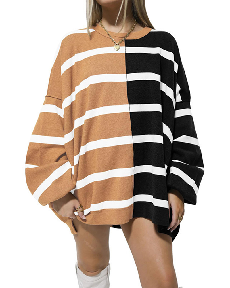 Stripe Vibe Knit Sweatshirt