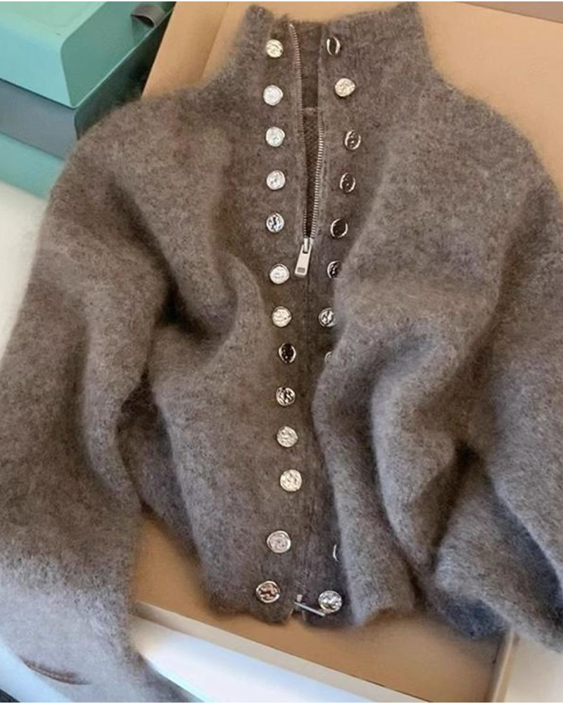 The Luxe Double-Breasted Knit Coat