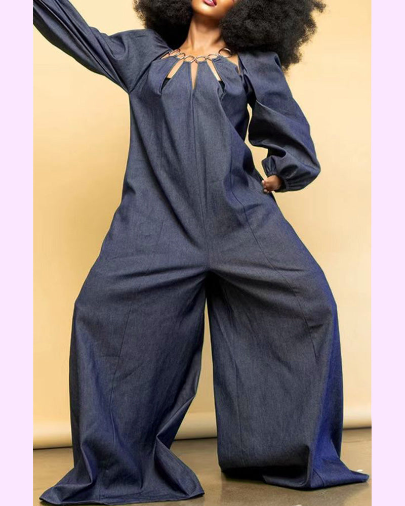 Say My Name Denim Jumpsuit