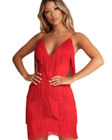 Vestido Fringe Mini Dress