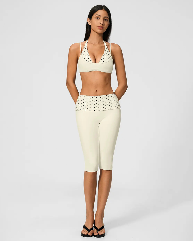 Mock-Layered Halter Yoga Set