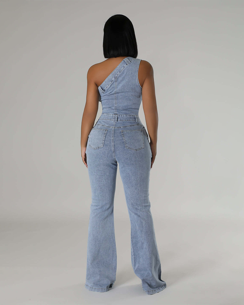 You Make Me Denim Jumpsuit