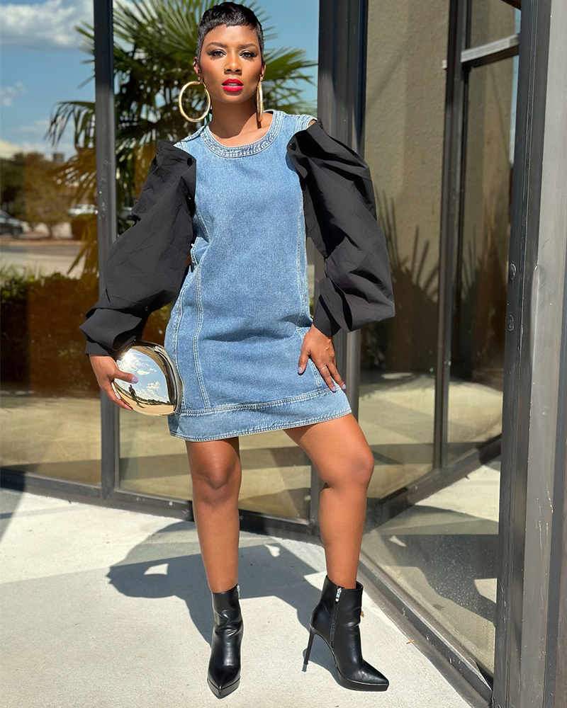 Multi Denim Dress