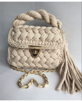 Girl's Colorblock Crochet Shoulder Bag