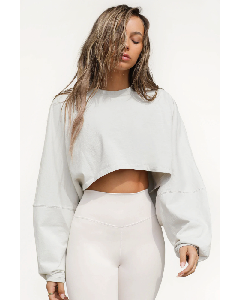 Slouchy Crop Long Sleeve