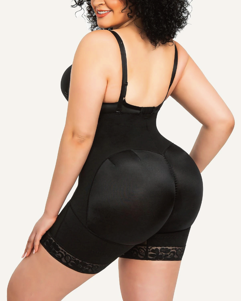 Firm Tummy Compression Bodysuit Shaper With Butt Lifter