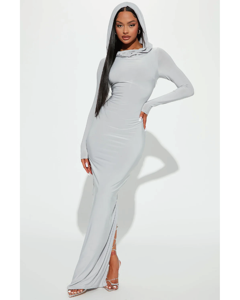 Keep It Hood Long Sleeve Maxi Dress