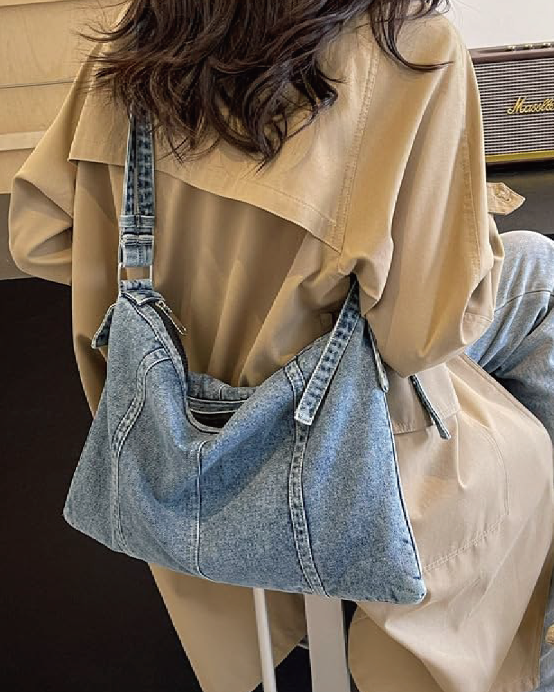 Denim Shoulder Handbag