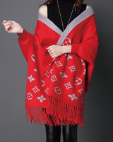 Aesthetica Two-Toned Shawl Poncho