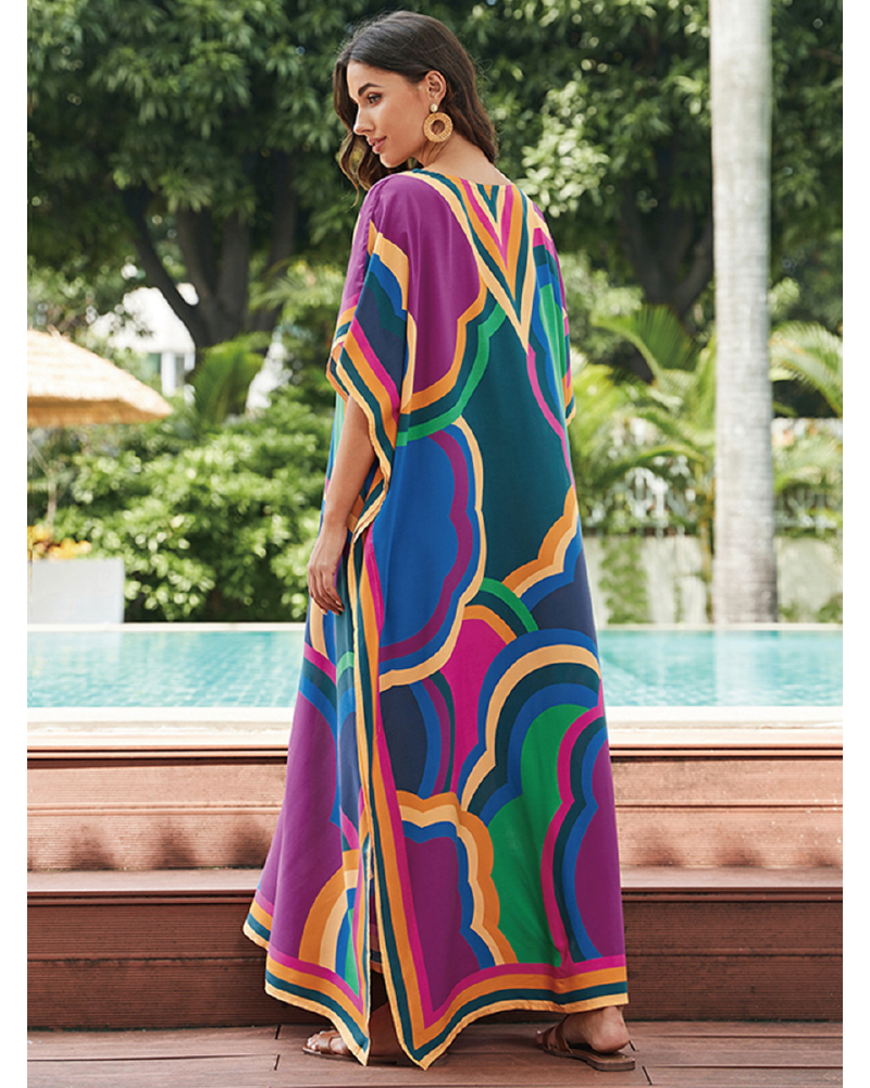 Tropical Kaftan Dress