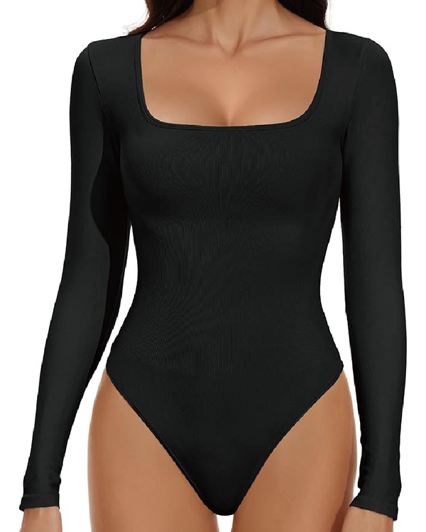 Real Feel Square Neck Bodysuit