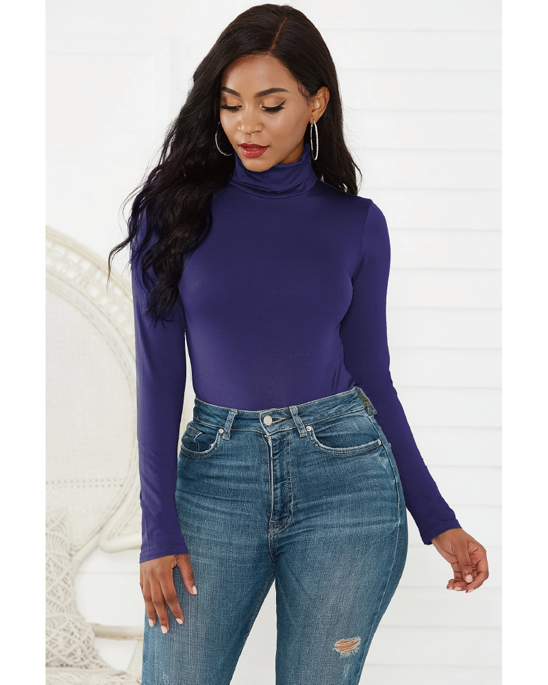 Pamela Turtle Neck Long Sleeve Bodysuit