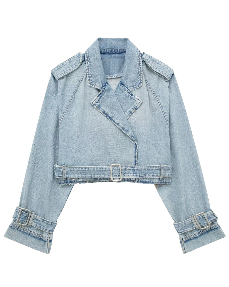 Care Free Bae Cropped Denim Jacket