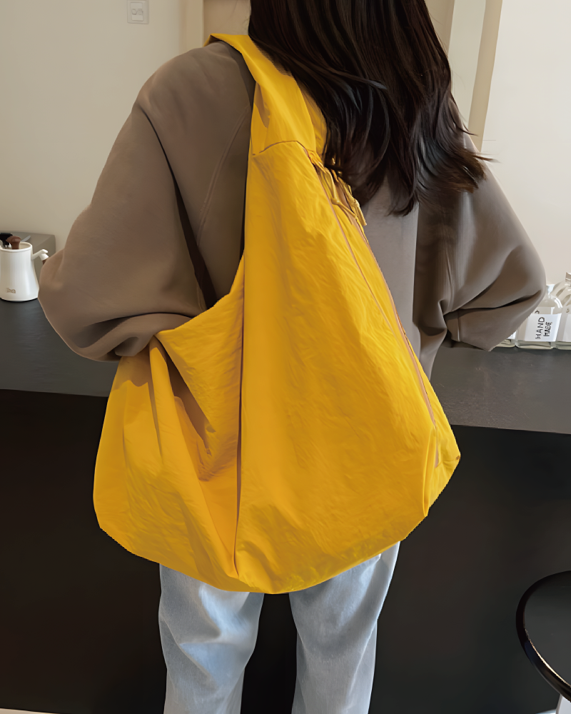 Textured Draped Tote Bag