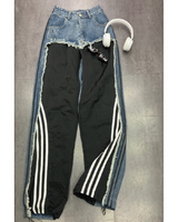 Pop out denim joggers