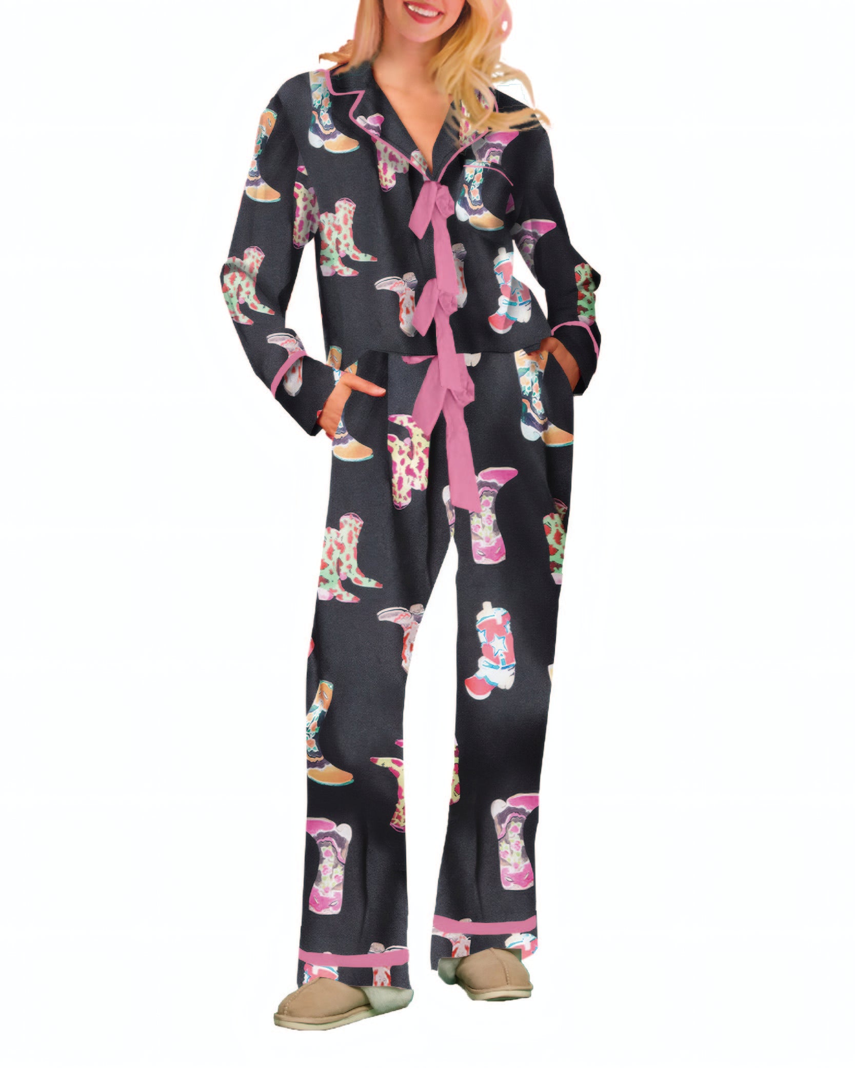 Keep It Cute Bow PJ Pant Set