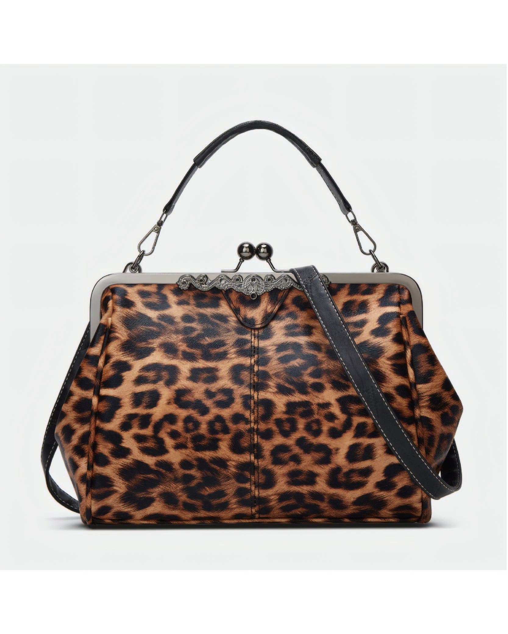 Vintage Stylish Kiss Lock Clutch