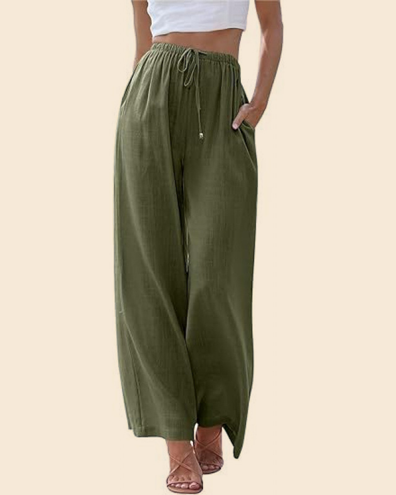 Linen Palazzo Pants