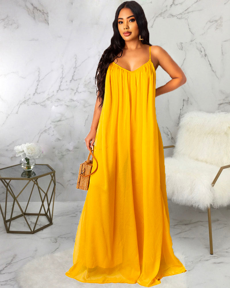 CHIFFON MAXI DRESS