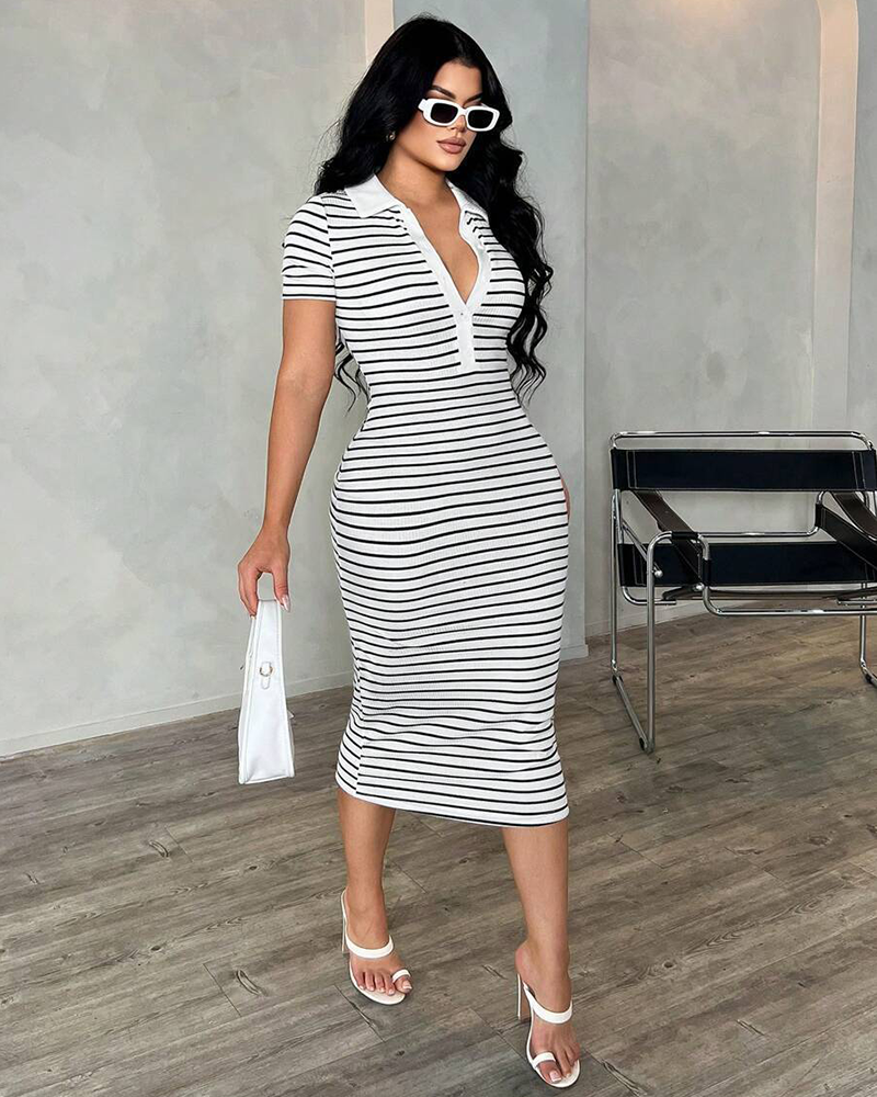 Stripe Polo Dress