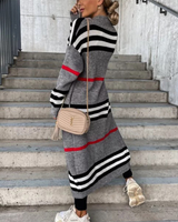 Striped Knitted Cardigan