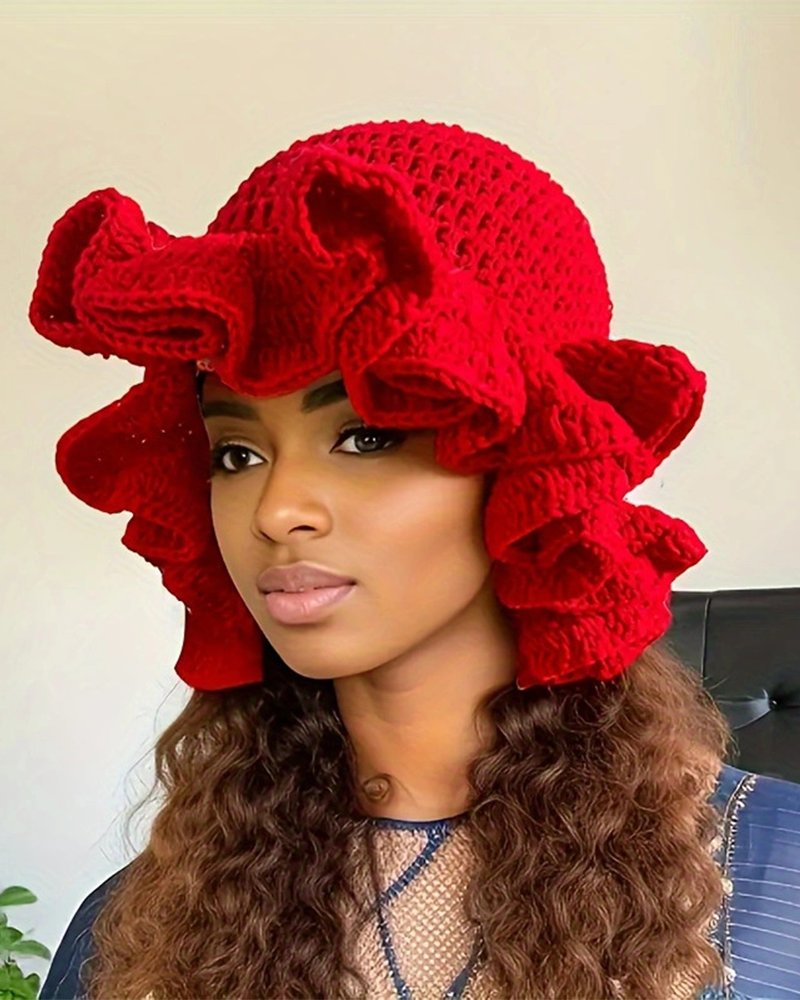 Cottage Halo Ruffle Crochet Hat