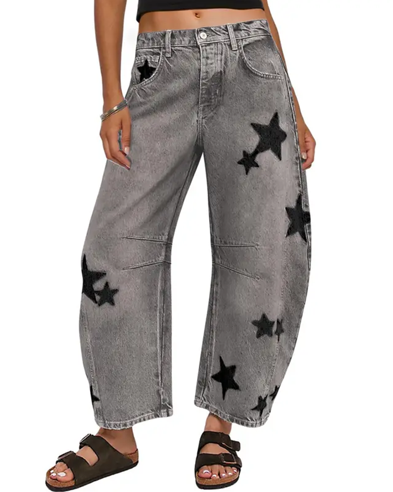 Let It Grow Barrel Leg Jean