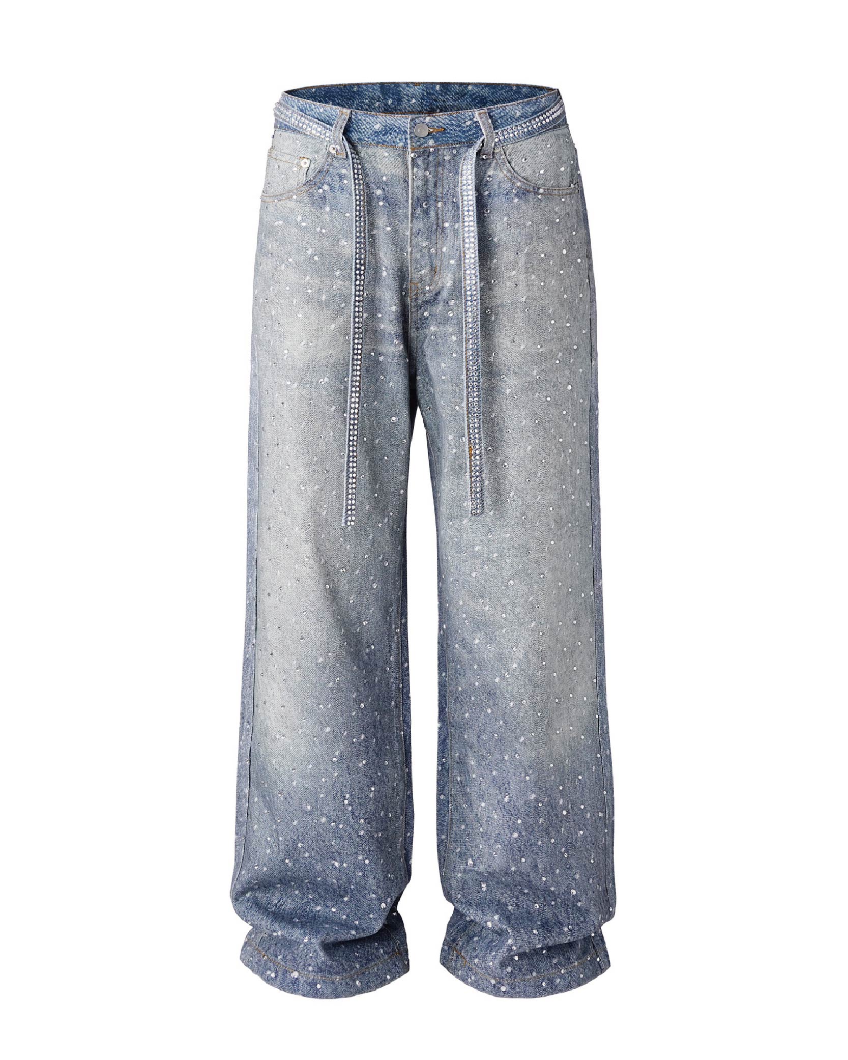 Rhinestone Baaggy Jeans