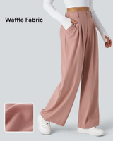 Wide Leg Waffle Work Pants