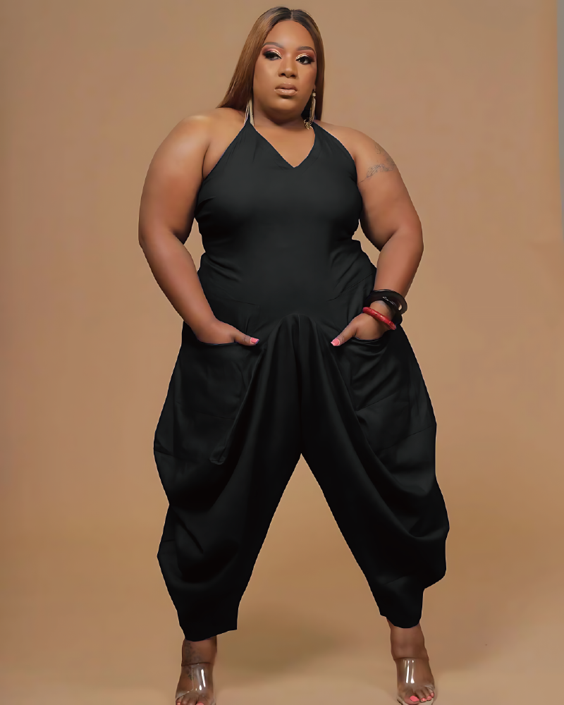 “Flirty Girl” Curvy Harem Jumpsuit