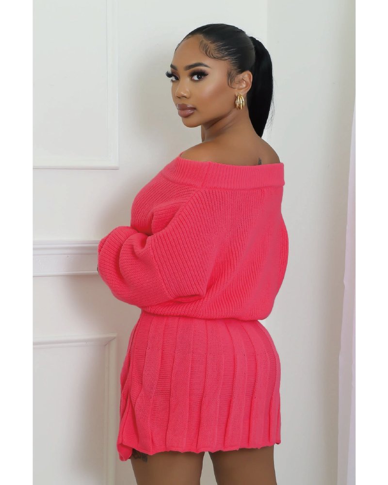 Girly Feels Sweater Skirt Set