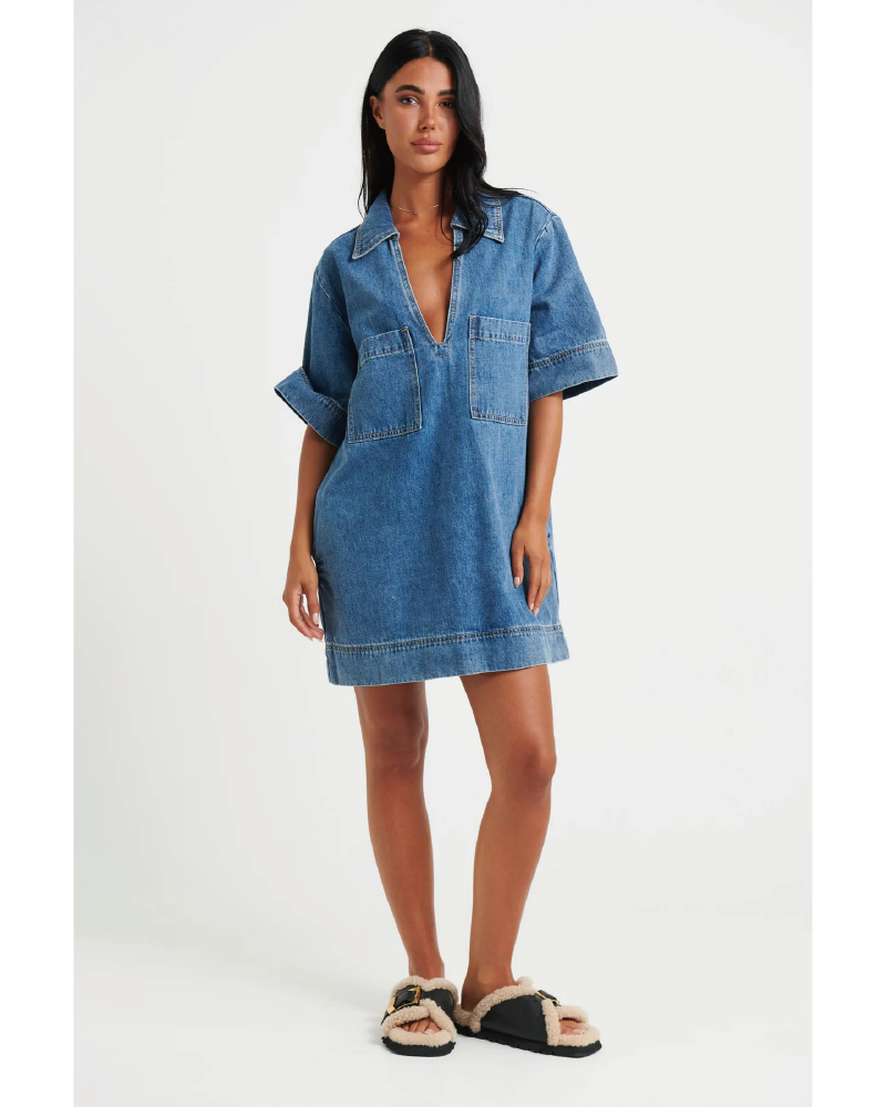 Rhythm Mini Denim Dress