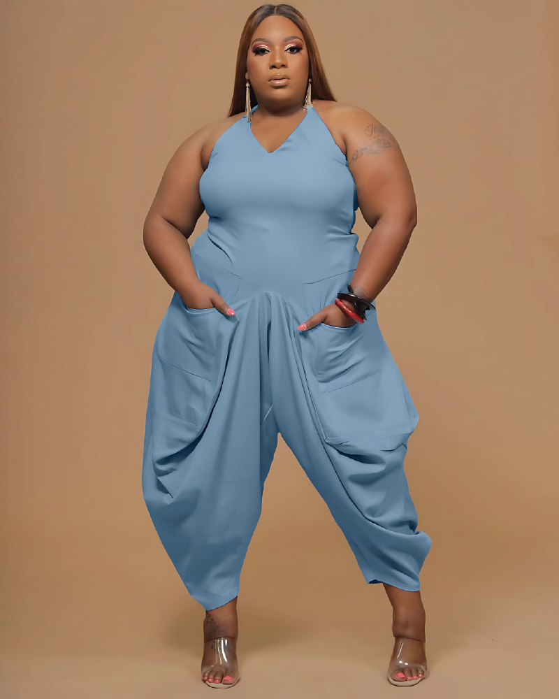 “Flirty Girl” Curvy Harem Jumpsuit