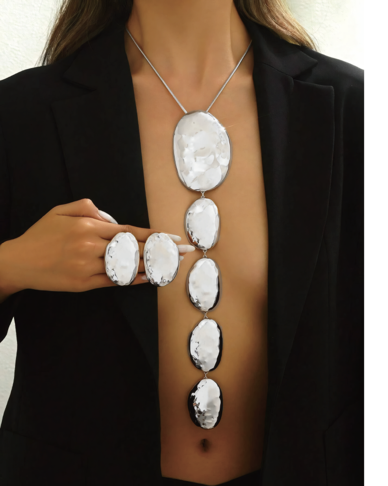 Statement Necklace Earrings Set