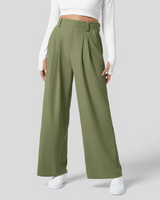 Wide Leg Waffle Work Pants