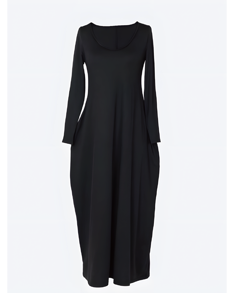 Solid Color Pocket Lounge Dress
