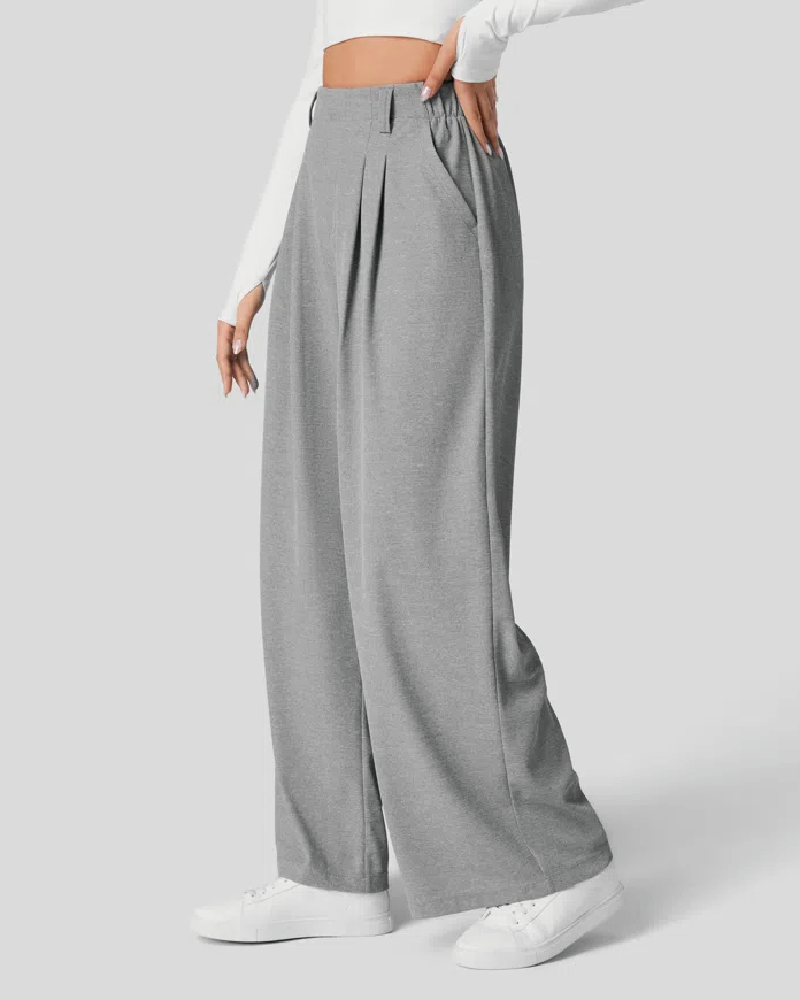 Wide Leg Waffle Work Pants