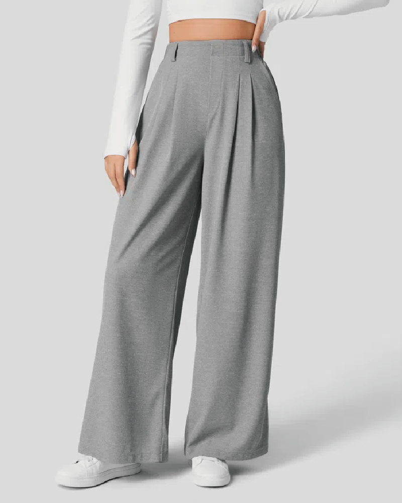 Wide Leg Waffle Work Pants